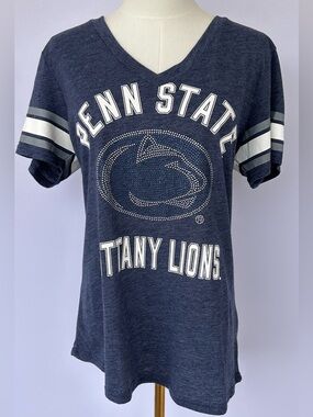 G-III 4Her by Carl Banks Penn State Nittany Lions Short Sleeved Befazzled Tee Lg